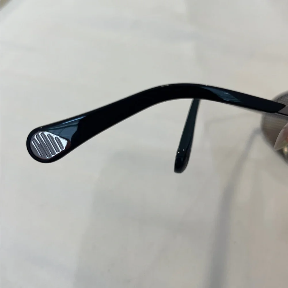 ill.i by Will.i.am Round Metal Sunglasses Blue Lenses Mens Glasses made in Italy